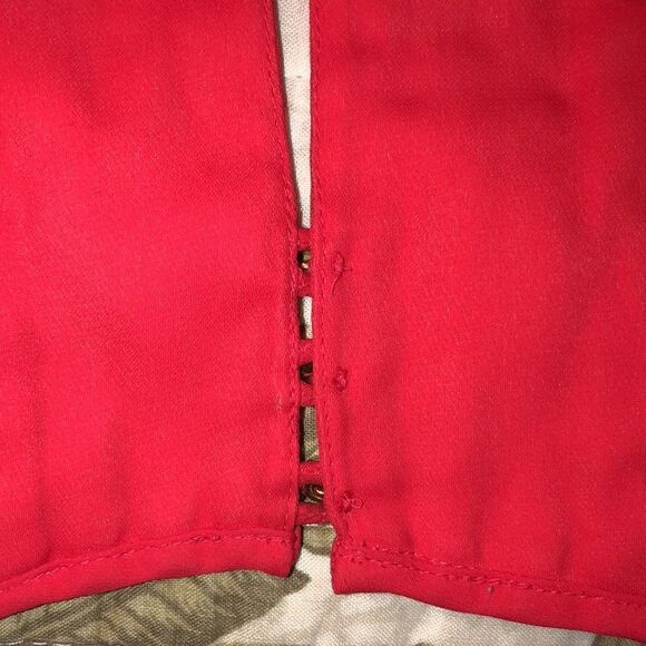 Banana Republic 14 Gorgeous Vibrant Red Sleeveless Blouse - Picture 10 of 14